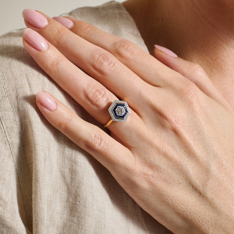 The X - Eva Ring by East London jeweller Rachel Boston | Discover our collections of unique and timeless engagement rings, wedding rings, and modern fine jewellery. - Rachel Boston Jewellery