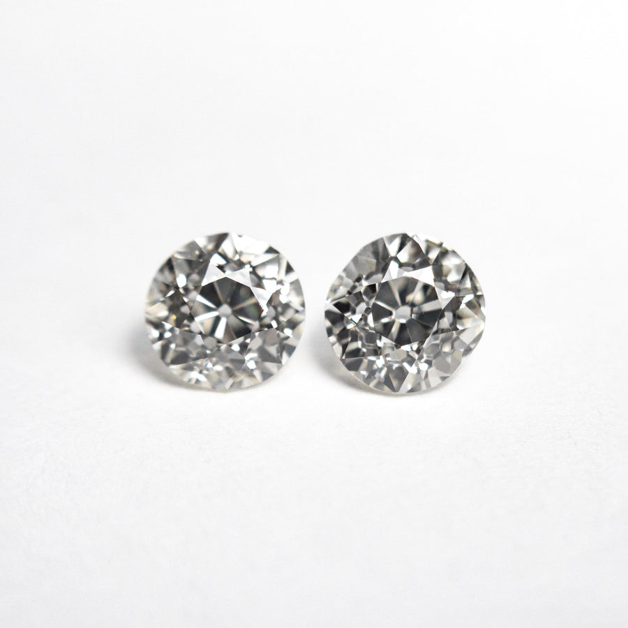 The 0.98cttw 2pc 4.72x4.62x3.53mm 4.76x4.48x3.41mm VS2 J/K Antique Old European Cut Matching Pair 24443-01 by East London jeweller Rachel Boston | Discover our collections of unique and timeless engagement rings, wedding rings, and modern fine jewellery. - Rachel Boston Jewellery