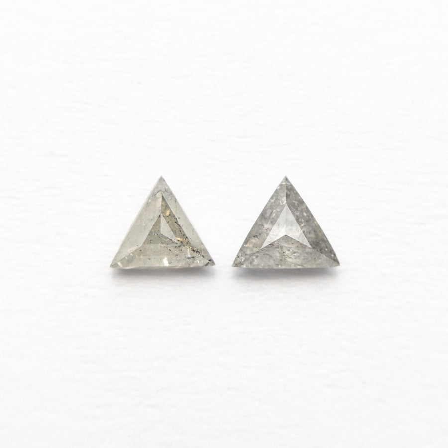 0.25cttw 2pc 3.93x3.46x1.84mm 4.05x3.48x1.48mm Triangle Rosecut Matching Pair 24471-01 - Rachel Boston Jewellery