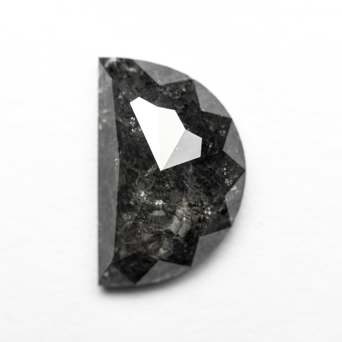 The 2.94ct 11.66x7.58x3.83mm Half Moon Rosecut 24506-05 by East London jeweller Rachel Boston | Discover our collections of unique and timeless engagement rings, wedding rings, and modern fine jewellery.