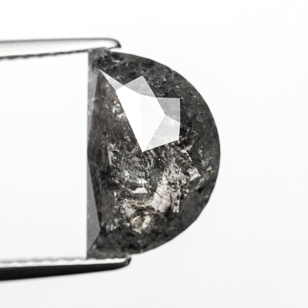 The 2.94ct 11.66x7.58x3.83mm Half Moon Rosecut 24506-05 by East London jeweller Rachel Boston | Discover our collections of unique and timeless engagement rings, wedding rings, and modern fine jewellery.