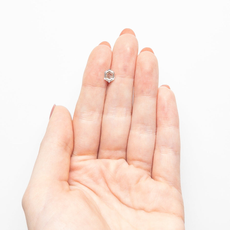 The 1.14ct 7.42x5.53x3.38mm Hexagon Step Cut 🇨🇦 24556-01 by East London jeweller Rachel Boston | Discover our collections of unique and timeless engagement rings, wedding rings, and modern fine jewellery. - Rachel Boston Jewellery
