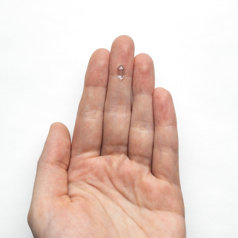 The 0.37ct 9.90x4.00x1.01mm Hexagon Rosecut 24859-01 by East London jeweller Rachel Boston | Discover our collections of unique and timeless engagement rings, wedding rings, and modern fine jewellery. - Rachel Boston Jewellery