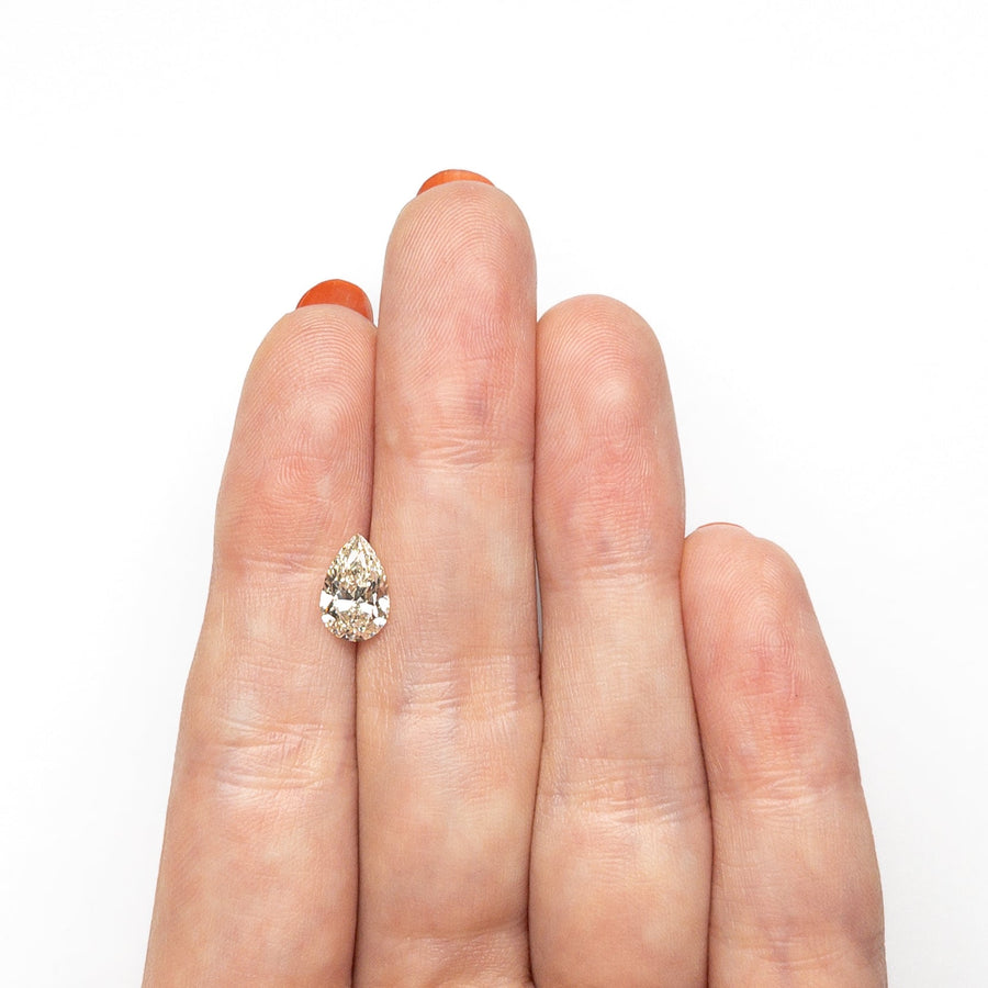 The 1.21ct 9.22x5.87x3.66mm GIA SI1 N Pear Brilliant 🇨🇦 25221-01 by East London jeweller Rachel Boston | Discover our collections of unique and timeless engagement rings, wedding rings, and modern fine jewellery. - Rachel Boston Jewellery
