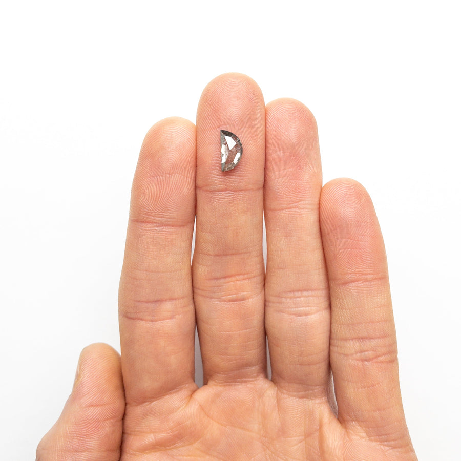 The 1.56ct 9.97x5.33x3.33mm Half Moon Rosecut 25450-04 by East London jeweller Rachel Boston | Discover our collections of unique and timeless engagement rings, wedding rings, and modern fine jewellery. - Rachel Boston Jewellery