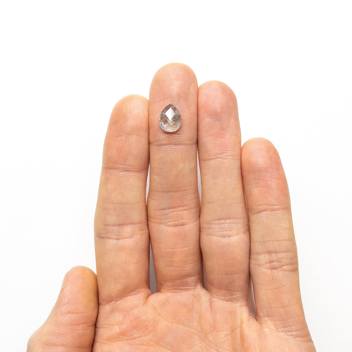 The 1.62ct 9.61x7.38x3.04mm Pear Rosecut 25450-07 by East London jeweller Rachel Boston | Discover our collections of unique and timeless engagement rings, wedding rings, and modern fine jewellery.