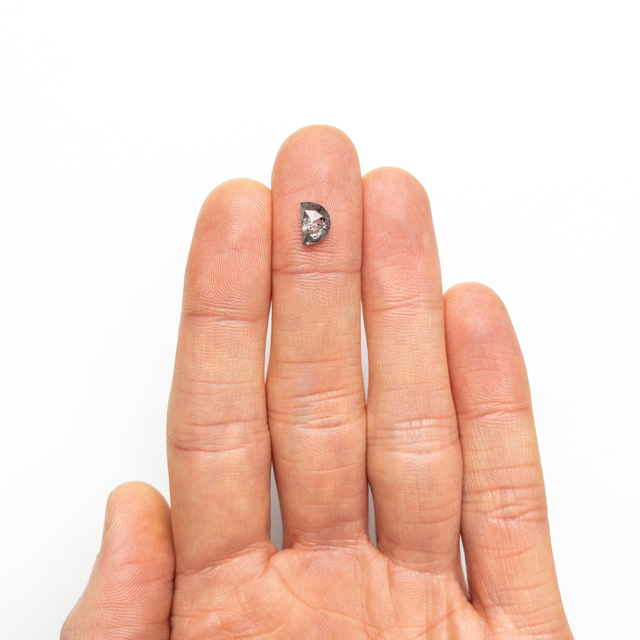 The 1.23ct 7.75x5.31x3.43mm Half Moon Double Cut 25450-13 by East London jeweller Rachel Boston | Discover our collections of unique and timeless engagement rings, wedding rings, and modern fine jewellery. - Rachel Boston Jewellery
