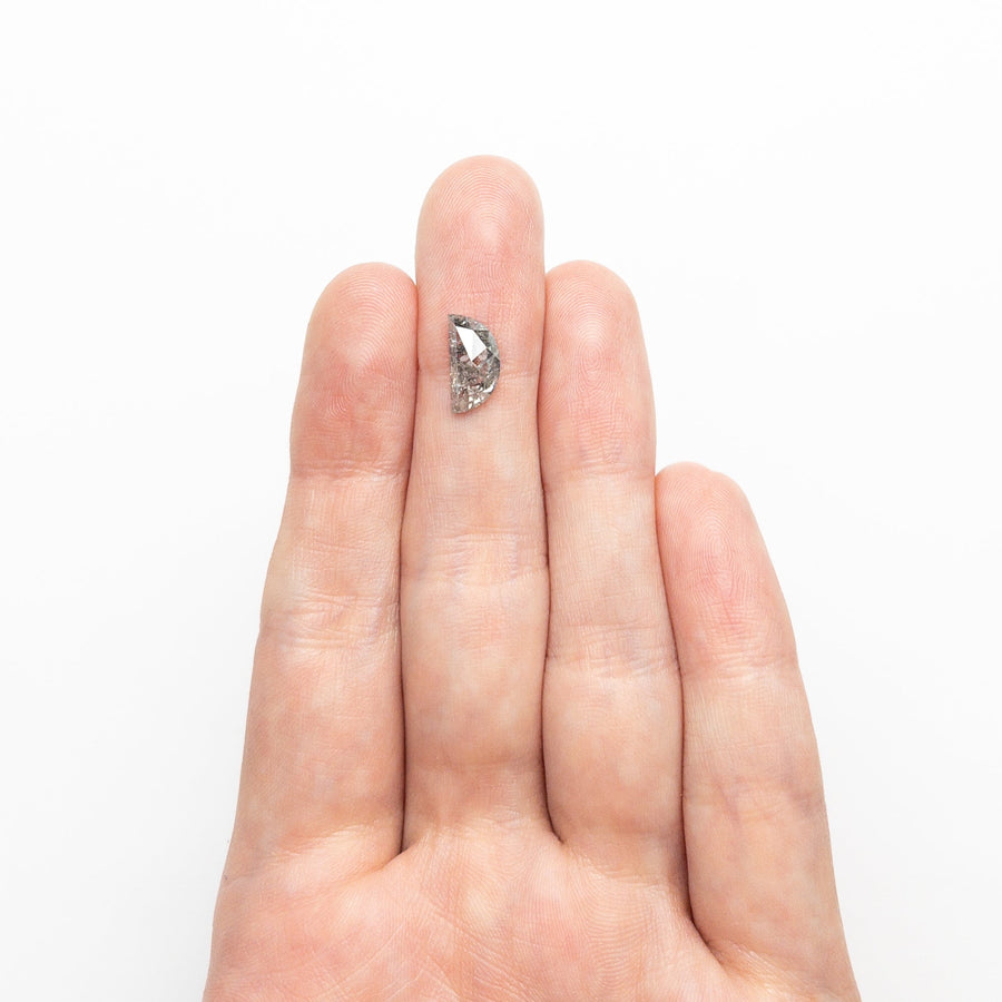The 1.87ct 10.44x5.37x3.55mm Half Moon Rosecut 25456-01 by East London jeweller Rachel Boston | Discover our collections of unique and timeless engagement rings, wedding rings, and modern fine jewellery. - Rachel Boston Jewellery