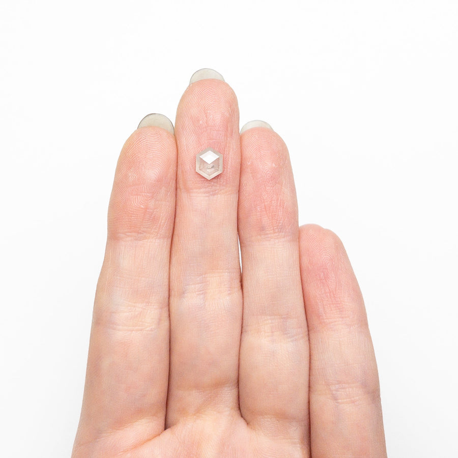 The 0.65ct 6.84x5.46x2.11mm Hexagon Rosecut 25457-16 by East London jeweller Rachel Boston | Discover our collections of unique and timeless engagement rings, wedding rings, and modern fine jewellery. - Rachel Boston Jewellery