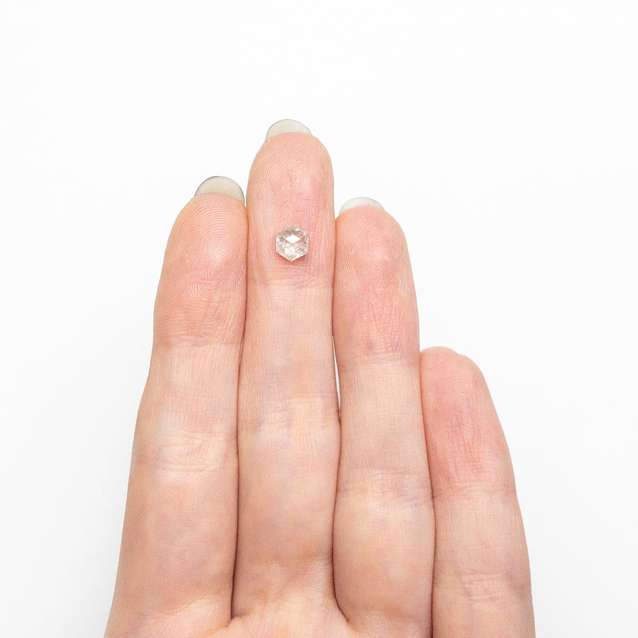 The 0.57ct 5.52x4.75x2.58mm Hexagon Rosecut 25457-17 by East London jeweller Rachel Boston | Discover our collections of unique and timeless engagement rings, wedding rings, and modern fine jewellery. - Rachel Boston Jewellery