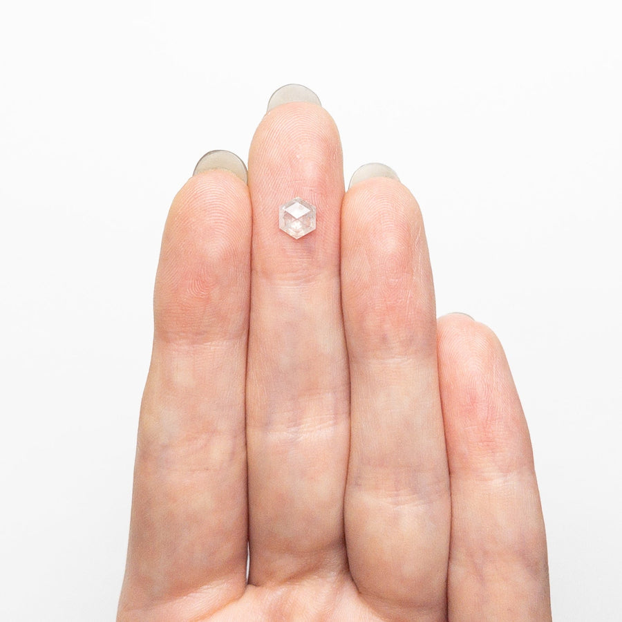 The 0.58ct 5.96x5.14x2.28mm Hexagon Rosecut 25457-24 by East London jeweller Rachel Boston | Discover our collections of unique and timeless engagement rings, wedding rings, and modern fine jewellery. - Rachel Boston Jewellery