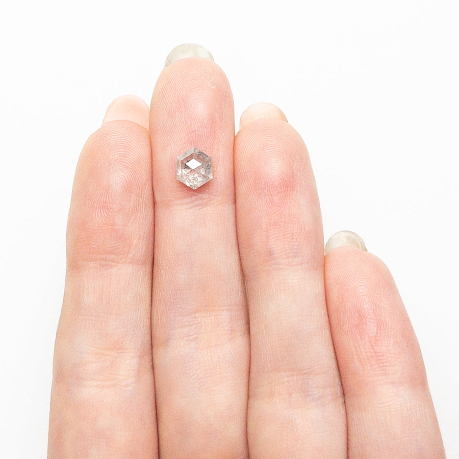 The 1.15ct 6.68x5.57x3.55mm Hexagon Rosecut 25457-28 by East London jeweller Rachel Boston | Discover our collections of unique and timeless engagement rings, wedding rings, and modern fine jewellery. - Rachel Boston Jewellery