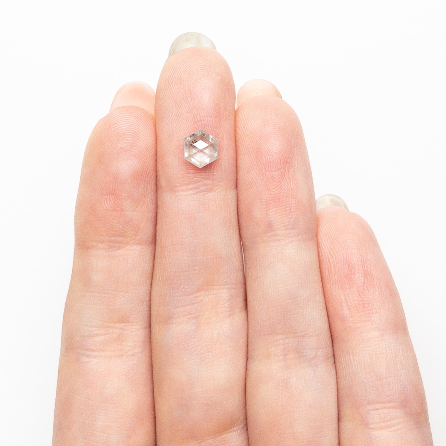 The 0.93ct 6.43x5.53x3.14mm Hexagon Rosecut 25457-29 by East London jeweller Rachel Boston | Discover our collections of unique and timeless engagement rings, wedding rings, and modern fine jewellery.