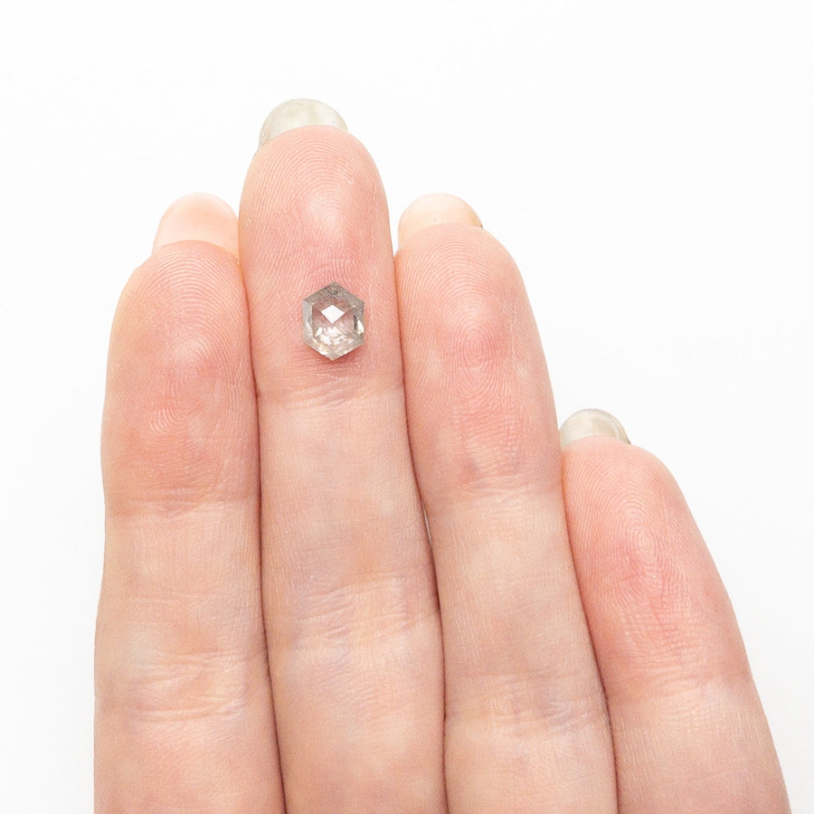 The 0.87ct 6.88x5.34x2.65mm Hexagon Rosecut 25457-30 by East London jeweller Rachel Boston | Discover our collections of unique and timeless engagement rings, wedding rings, and modern fine jewellery. - Rachel Boston Jewellery
