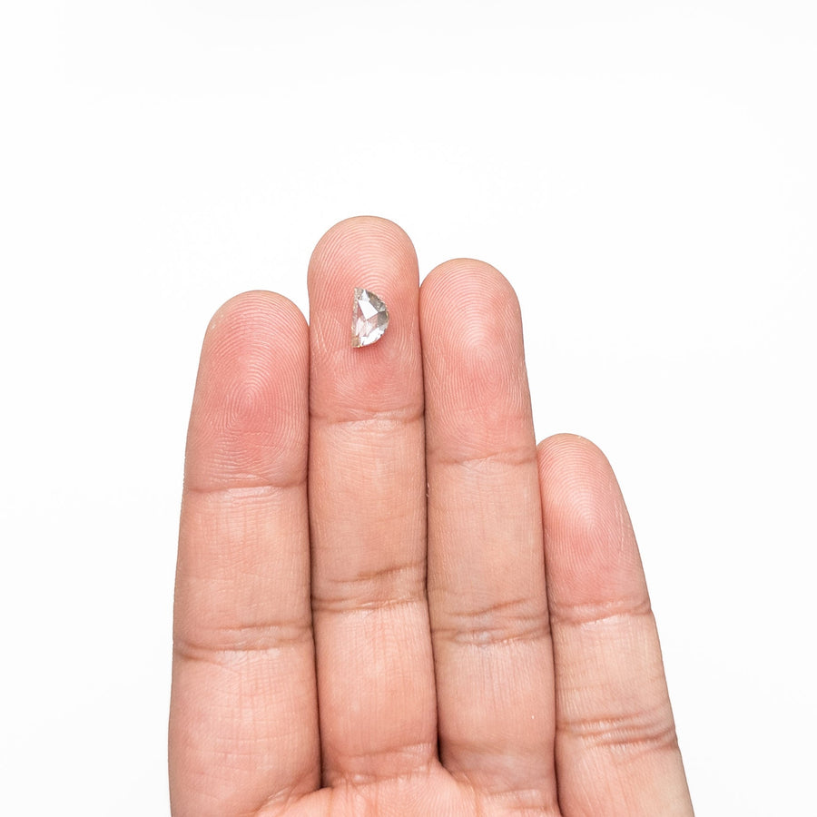 The 0.91ct 7.91x4.75x2.79mm Half Moon Rosecut 25458-24 by East London jeweller Rachel Boston | Discover our collections of unique and timeless engagement rings, wedding rings, and modern fine jewellery. - Rachel Boston Jewellery