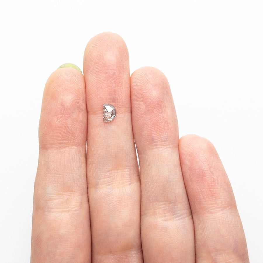 The 0.40ct 5.34x3.81x2.03mm Half Moon Rosecut 25495-11 by East London jeweller Rachel Boston | Discover our collections of unique and timeless engagement rings, wedding rings, and modern fine jewellery. - Rachel Boston Jewellery