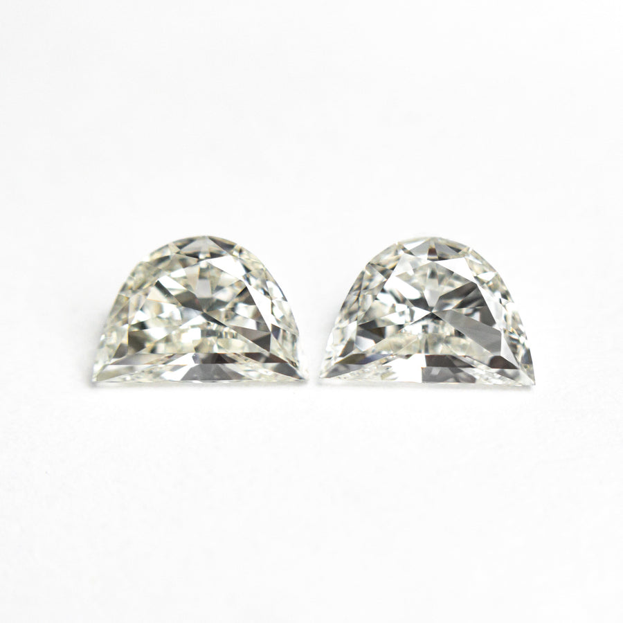 The 0.81cttw 2pc 6.12x4.22x2.18mm 6.16x4.26x2.15mm VVS H-I Half Moon Brilliant Matching Pair 25521-01 by East London jeweller Rachel Boston | Discover our collections of unique and timeless engagement rings, wedding rings, and modern fine jewellery. - Rachel Boston Jewellery