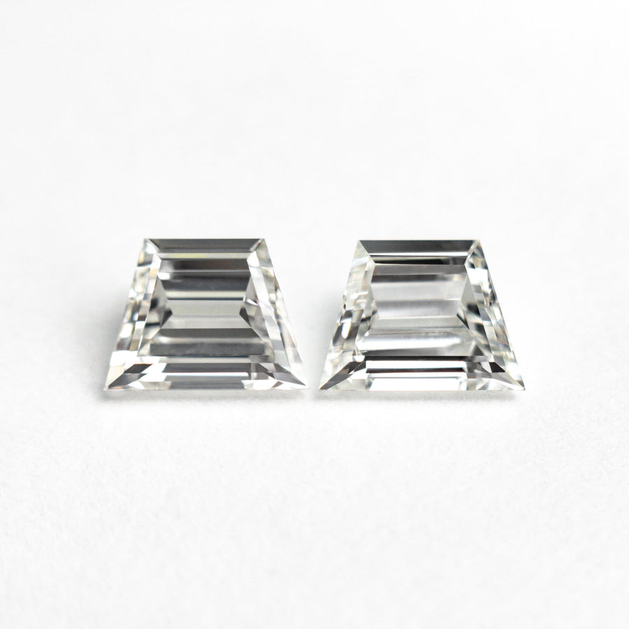 The 1.01cttw 2pc 5.73x4.28x2.53mm 5.83x4.31x2.37mm VVS H Trapezoid Step Cut Matching Pair 25532-01 by East London jeweller Rachel Boston | Discover our collections of unique and timeless engagement rings, wedding rings, and modern fine jewellery. - Rachel Boston Jewellery