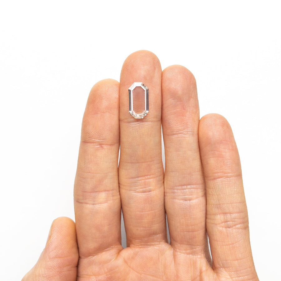 The 2.08ct 14.01x7.81x1.54mm GIA SI1 H Cut Corner Rectangle Portrait Cut 25540-01 by East London jeweller Rachel Boston | Discover our collections of unique and timeless engagement rings, wedding rings, and modern fine jewellery. - Rachel Boston Jewellery