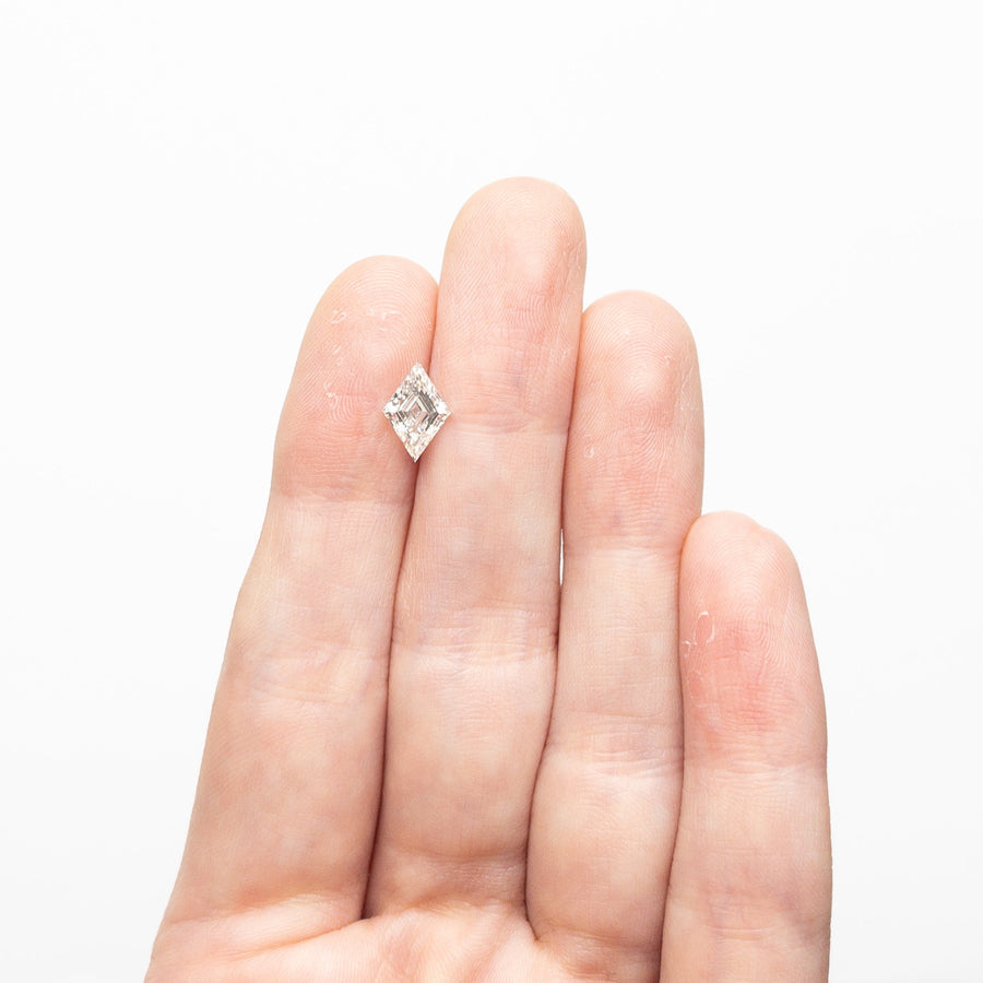 The 1.12ct 9.41x6.30x3.89mm GIA VS1 I Lozenge Step Cut 25802-02 by East London jeweller Rachel Boston | Discover our collections of unique and timeless engagement rings, wedding rings, and modern fine jewellery. - Rachel Boston Jewellery