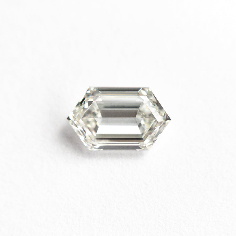 The 1.03ct 7.93x4.89x3.02mm GIA VVS1 J Hexagon Step Cut 25803-05 by East London jeweller Rachel Boston | Discover our collections of unique and timeless engagement rings, wedding rings, and modern fine jewellery. - Rachel Boston Jewellery
