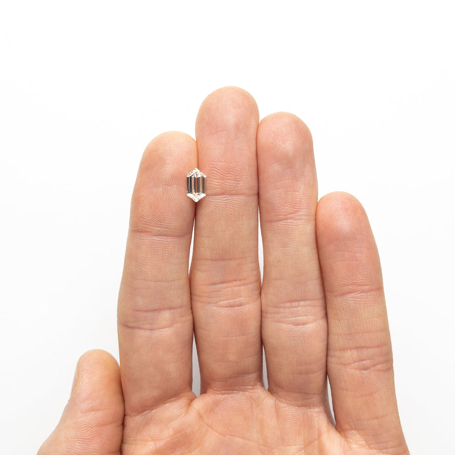 The 1.00ct 8.65x4.79x2.77mm GIA VS1 I Hexagon Step Cut 25803-08 by East London jeweller Rachel Boston | Discover our collections of unique and timeless engagement rings, wedding rings, and modern fine jewellery. - Rachel Boston Jewellery