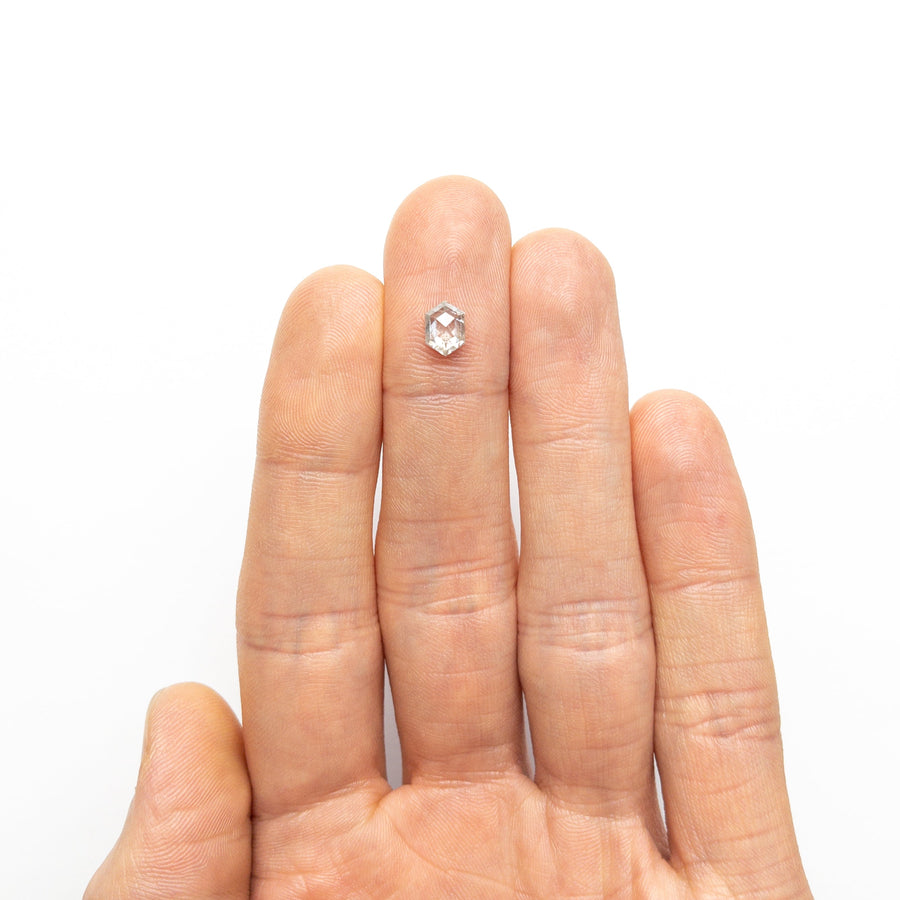 The 1.01ct 7.04x5.09x3.12mm Hexagon Step Cut 25806-21 by East London jeweller Rachel Boston | Discover our collections of unique and timeless engagement rings, wedding rings, and modern fine jewellery. - Rachel Boston Jewellery