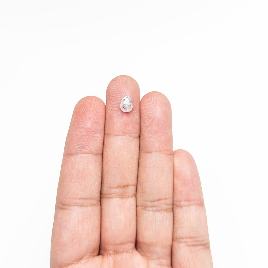 The 0.93ct 7.60x5.23x2.85mm Pear Double Cut 25807-29 by East London jeweller Rachel Boston | Discover our collections of unique and timeless engagement rings, wedding rings, and modern fine jewellery. - Rachel Boston Jewellery