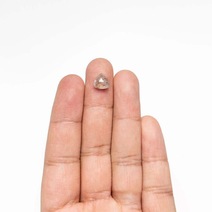 The 2.76ct 8.37x8.36x4.77mm Trillion Double Cut 25822-06 by East London jeweller Rachel Boston | Discover our collections of unique and timeless engagement rings, wedding rings, and modern fine jewellery. - Rachel Boston Jewellery