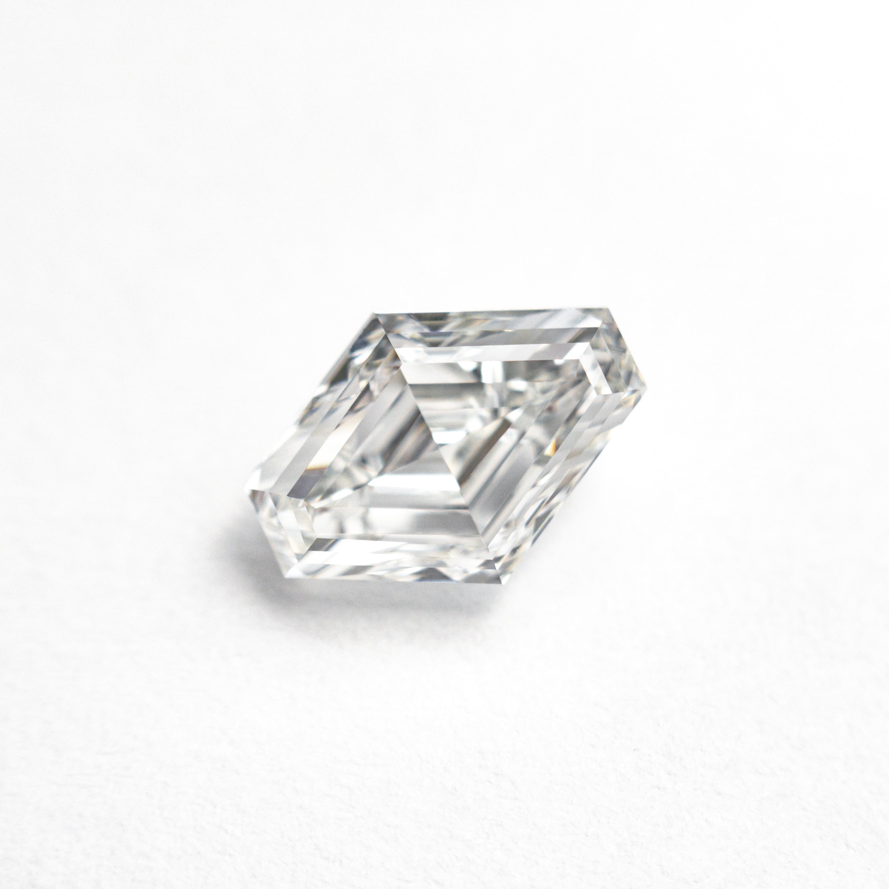 The 1.59ct 8.58x6.30x4.10mm GIA VS2 E Hexagon Step Cut 25908-01 by East London jeweller Rachel Boston | Discover our collections of unique and timeless engagement rings, wedding rings, and modern fine jewellery.