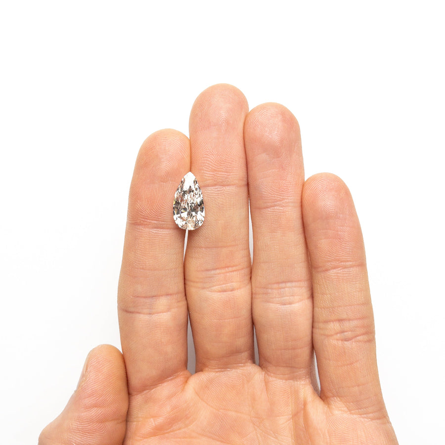 The 3.99ct 15.82x8.54x4.71mm GIA VS1 K Vintage Pear Brilliant 25918-01 by East London jeweller Rachel Boston | Discover our collections of unique and timeless engagement rings, wedding rings, and modern fine jewellery. - Rachel Boston Jewellery