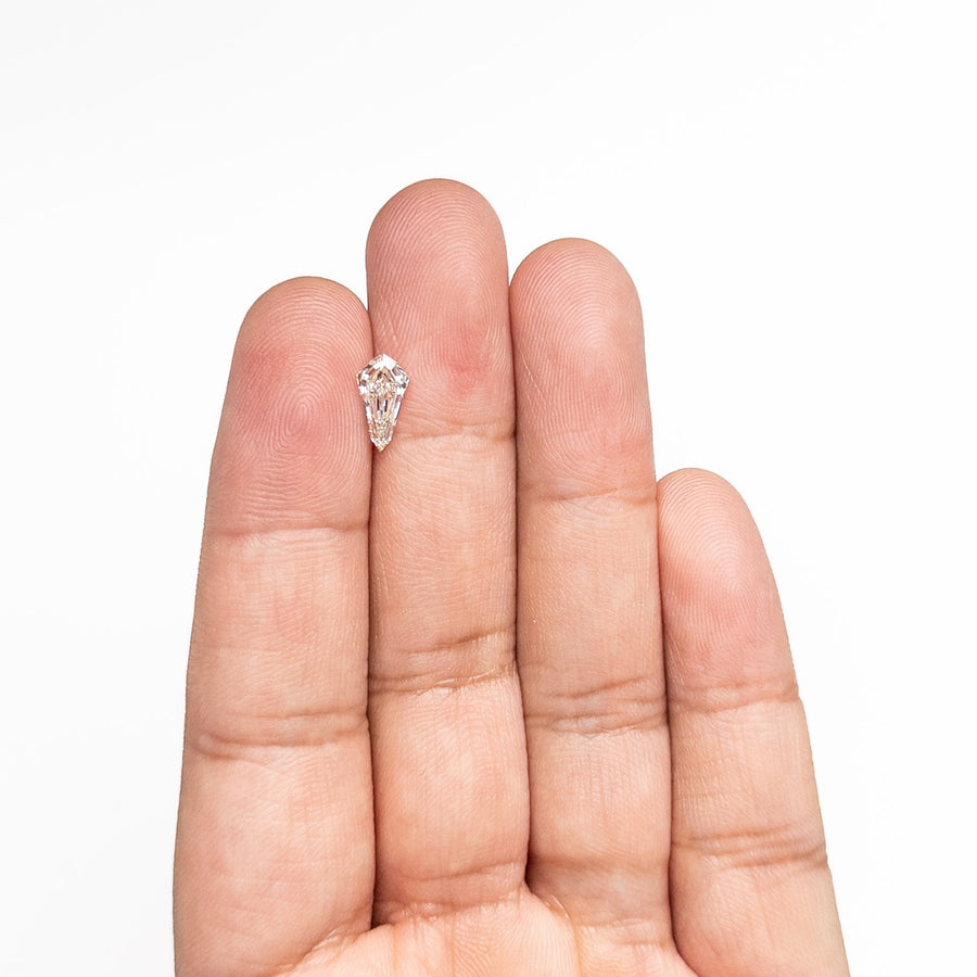 The 1.00ct 10.15x5.36x3.05mm VVS1 L Shield Step Cut 25957-02 by East London jeweller Rachel Boston | Discover our collections of unique and timeless engagement rings, wedding rings, and modern fine jewellery. - Rachel Boston Jewellery