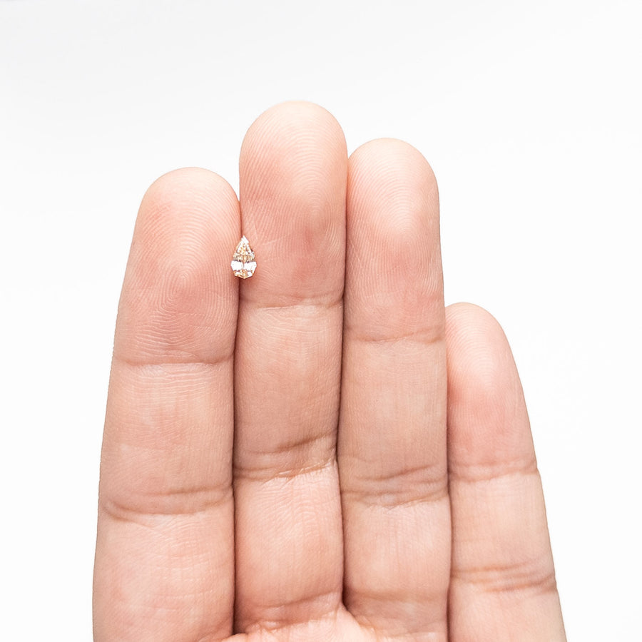 The 0.26ct 5.75x3.56x2.05mm VVS2 C5 Geo Pear Step Cut 🇿🇦 26109-18 by East London jeweller Rachel Boston | Discover our collections of unique and timeless engagement rings, wedding rings, and modern fine jewellery. - Rachel Boston Jewellery