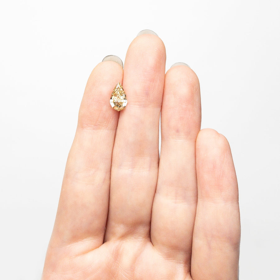 The 1.14ct 9.85x5.82x3.09mm VS2 C4 Geo Pear Step Cut 🇿🇦 26119-08 by East London jeweller Rachel Boston | Discover our collections of unique and timeless engagement rings, wedding rings, and modern fine jewellery. - Rachel Boston Jewellery