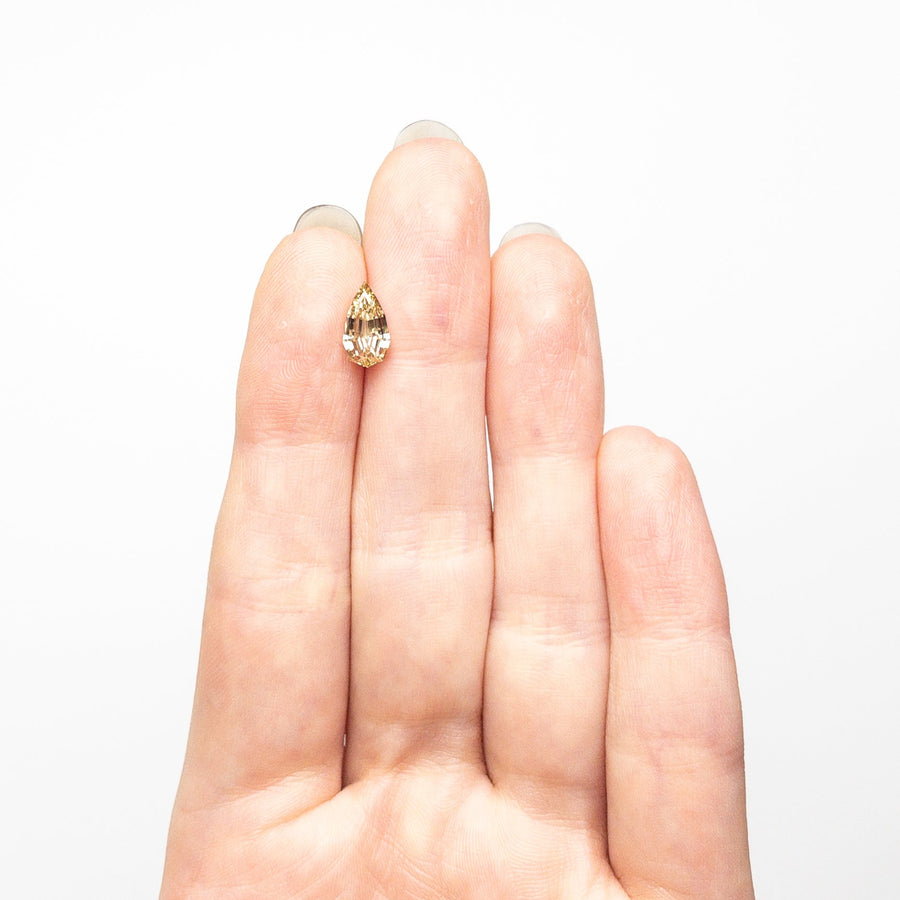 The 1.03ct 9.47x5.13x3.16mm VS1 C5 Geo Pear Step Cut 🇿🇦 26119-09 by East London jeweller Rachel Boston | Discover our collections of unique and timeless engagement rings, wedding rings, and modern fine jewellery. - Rachel Boston Jewellery