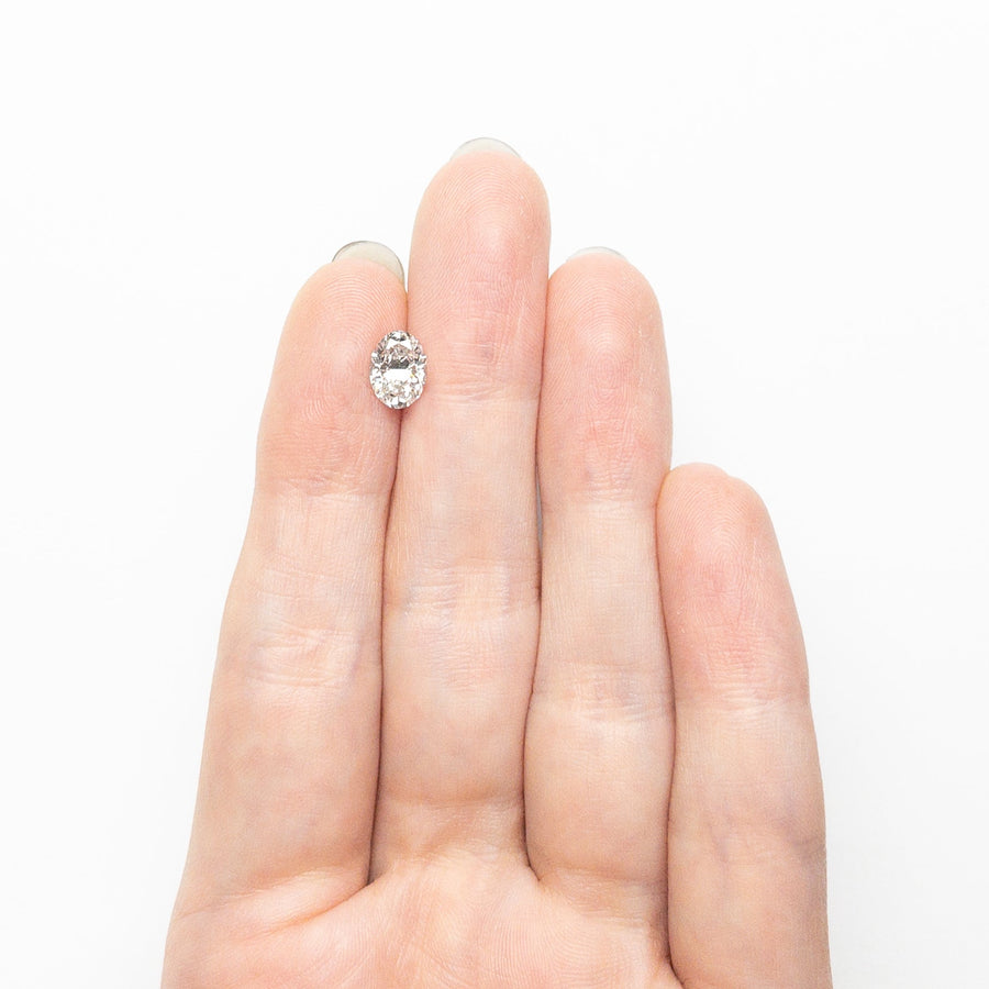 The 0.99ct 7.60x5.57x3.45mm VVS1 F Oval Brilliant 🇨🇦 26120-18 by East London jeweller Rachel Boston | Discover our collections of unique and timeless engagement rings, wedding rings, and modern fine jewellery. - Rachel Boston Jewellery