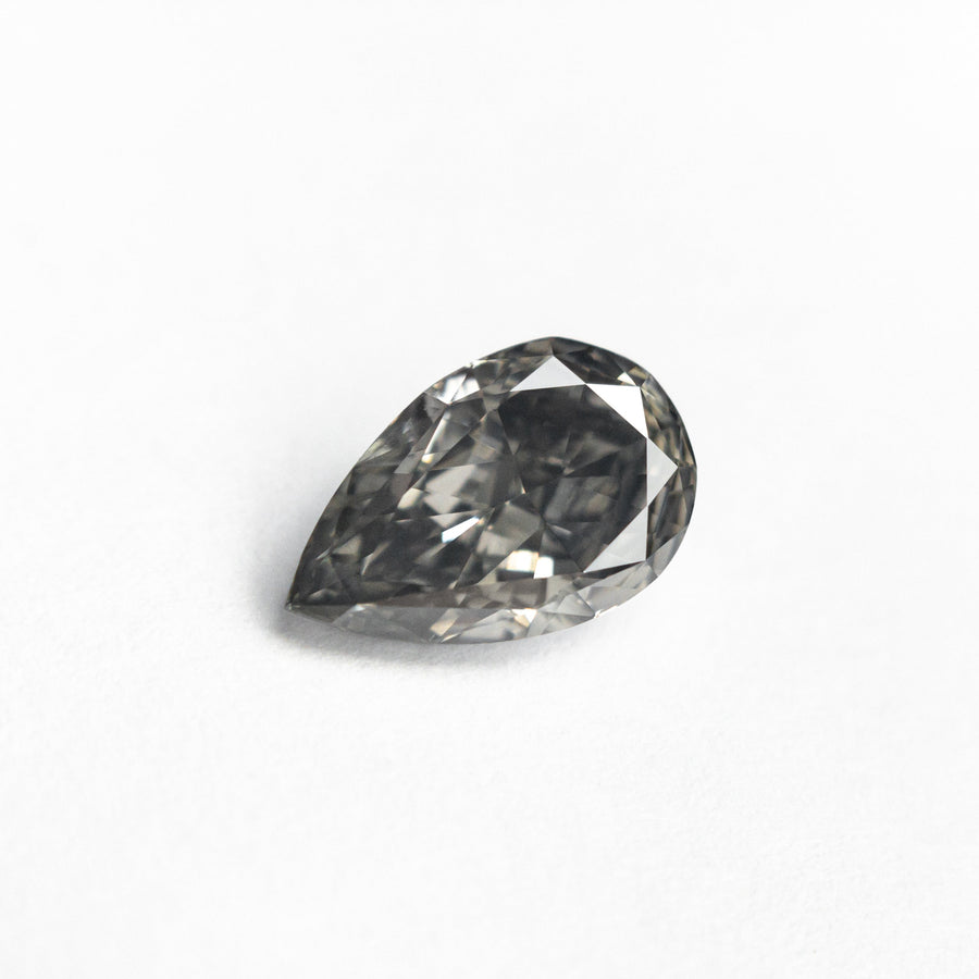 The 1.02ct 8.24x5.25x3.31mm GIA SI2 Fancy Grey Pear Brilliant 26129-01 by East London jeweller Rachel Boston | Discover our collections of unique and timeless engagement rings, wedding rings, and modern fine jewellery. - Rachel Boston Jewellery