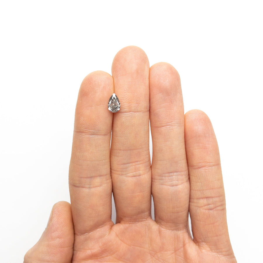 The 1.02ct 8.24x5.25x3.31mm GIA SI2 Fancy Grey Pear Brilliant 26129-01 by East London jeweller Rachel Boston | Discover our collections of unique and timeless engagement rings, wedding rings, and modern fine jewellery. - Rachel Boston Jewellery
