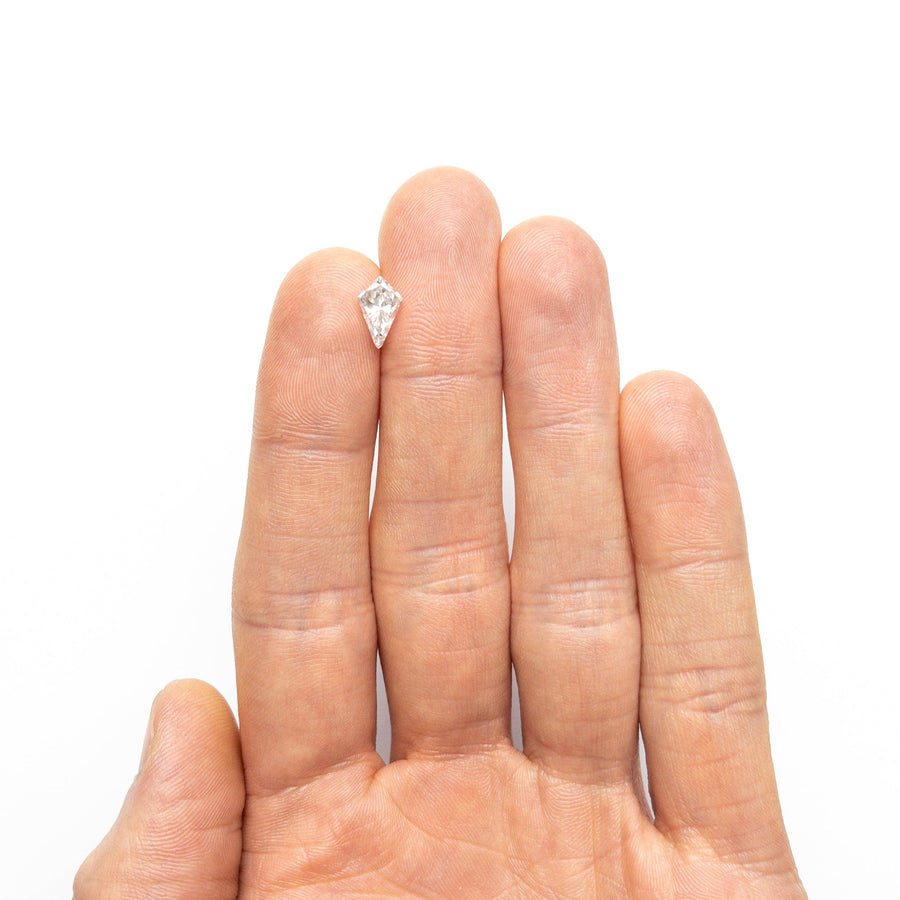 The 1.21ct 9.36x5.91x4.15mm GIA I1 E Kite Brilliant 26169-01 by East London jeweller Rachel Boston | Discover our collections of unique and timeless engagement rings, wedding rings, and modern fine jewellery. - Rachel Boston Jewellery