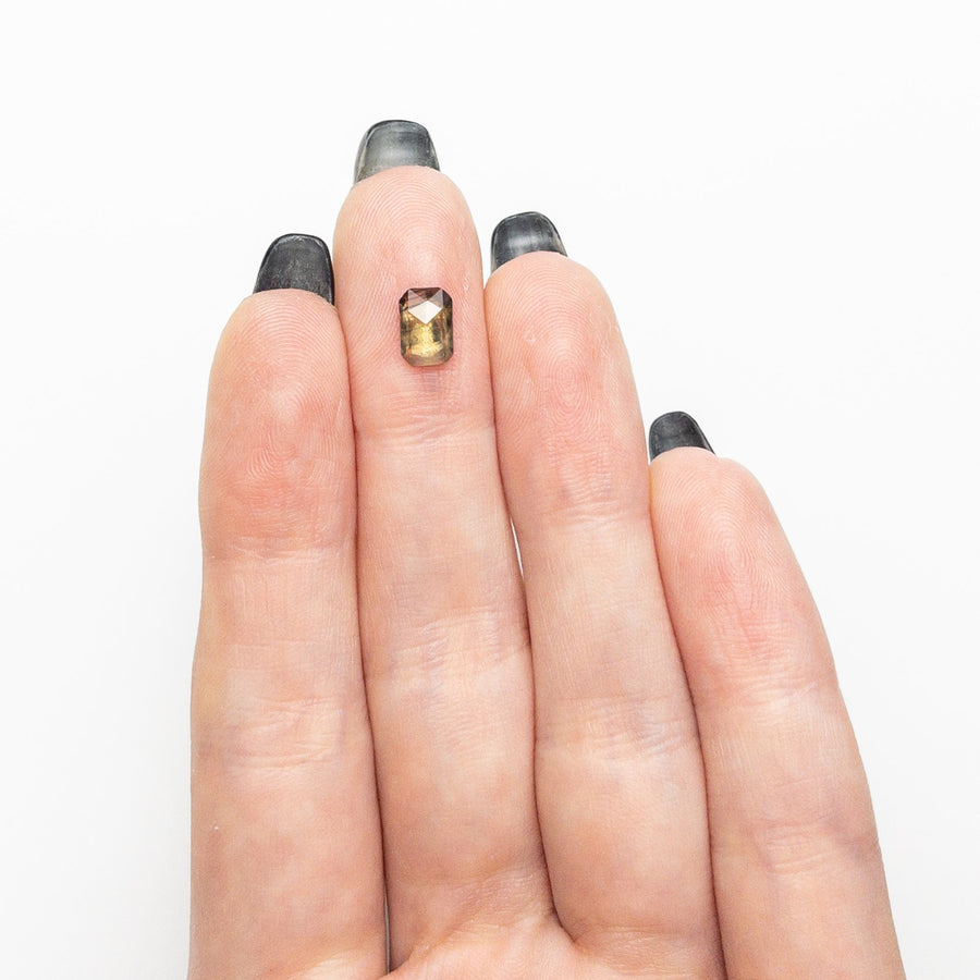 The 0.77ct 6.95x4.74x2.11mm Cut Corner Rectangle Sapphire 26327-94 by East London jeweller Rachel Boston | Discover our collections of unique and timeless engagement rings, wedding rings, and modern fine jewellery. - Rachel Boston Jewellery