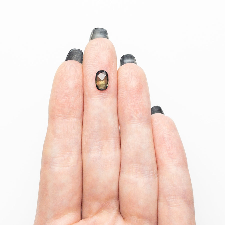 The 0.98ct 7.99x5.21x2.41mm Oval Rosecut Sapphire 26327-98 by East London jeweller Rachel Boston | Discover our collections of unique and timeless engagement rings, wedding rings, and modern fine jewellery. - Rachel Boston Jewellery