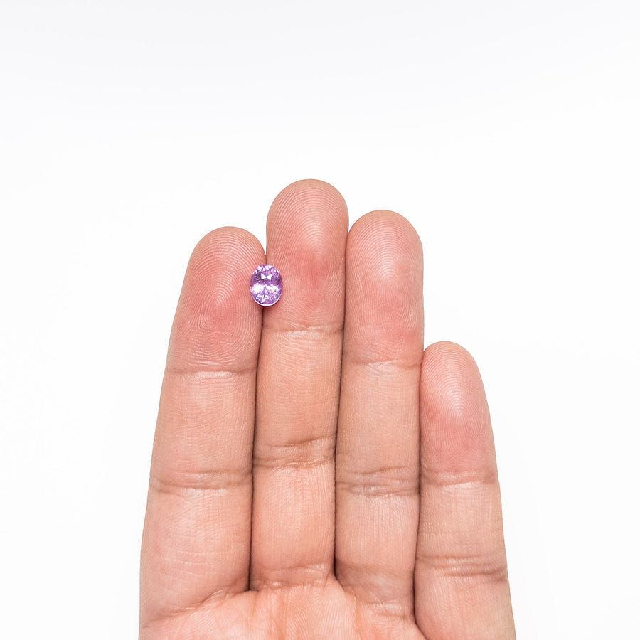 The 1.59ct 7.34x5.85x4.82mm Oval Brilliant Sapphire 26468-01 by East London jeweller Rachel Boston | Discover our collections of unique and timeless engagement rings, wedding rings, and modern fine jewellery. - Rachel Boston Jewellery