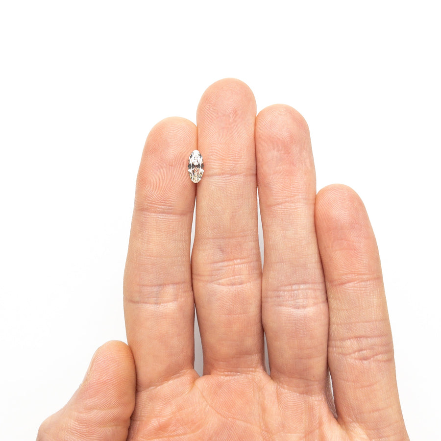 0.71ct 8.84x4.37x2.80mm VVS2 K Modern Antique Moval Brilliant 26540-02 - Rachel Boston Jewellery