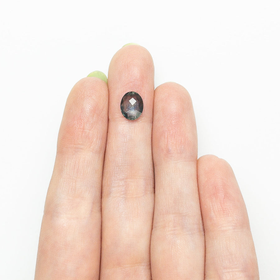 The 1.29ct 8.21x6.64x2.68mm Oval Rosecut Sapphire 26582-01 by East London jeweller Rachel Boston | Discover our collections of unique and timeless engagement rings, wedding rings, and modern fine jewellery. - Rachel Boston Jewellery