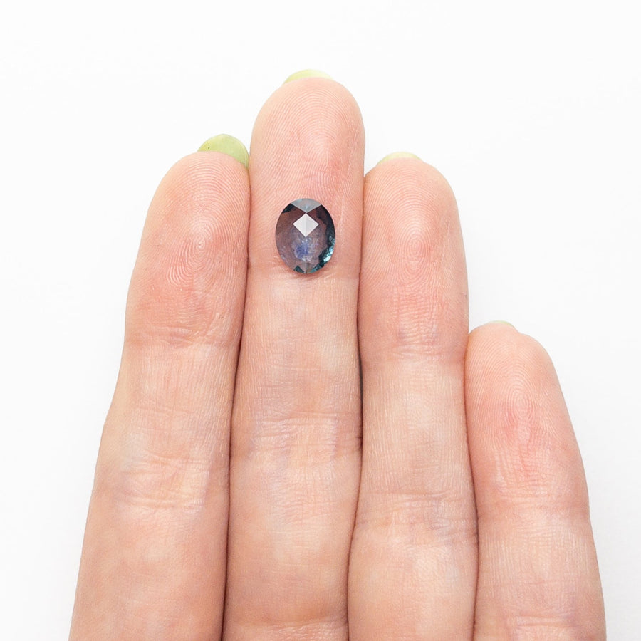 The 1.47ct 8.71x6.95x2.78mm Oval Rosecut Sapphire 26582-11 by East London jeweller Rachel Boston | Discover our collections of unique and timeless engagement rings, wedding rings, and modern fine jewellery. - Rachel Boston Jewellery