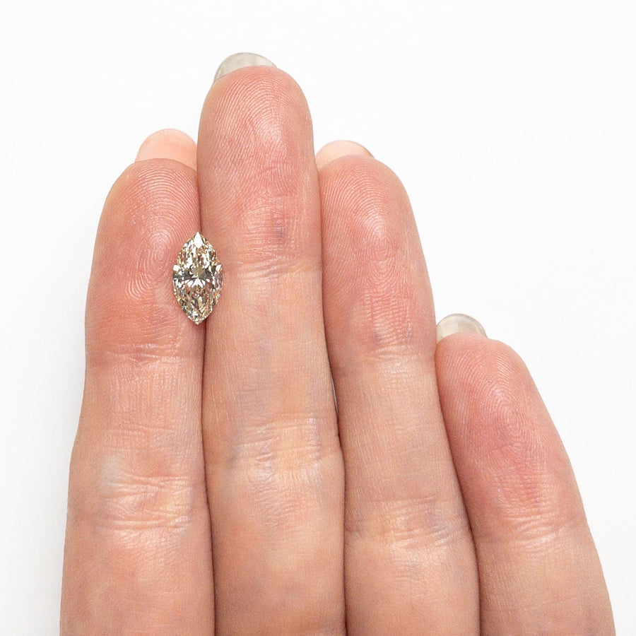 The 1.21ct 10.50x5.63x3.60mm VVS2 N Marquise Brilliant 26590-04 by East London jeweller Rachel Boston | Discover our collections of unique and timeless engagement rings, wedding rings, and modern fine jewellery. - Rachel Boston Jewellery