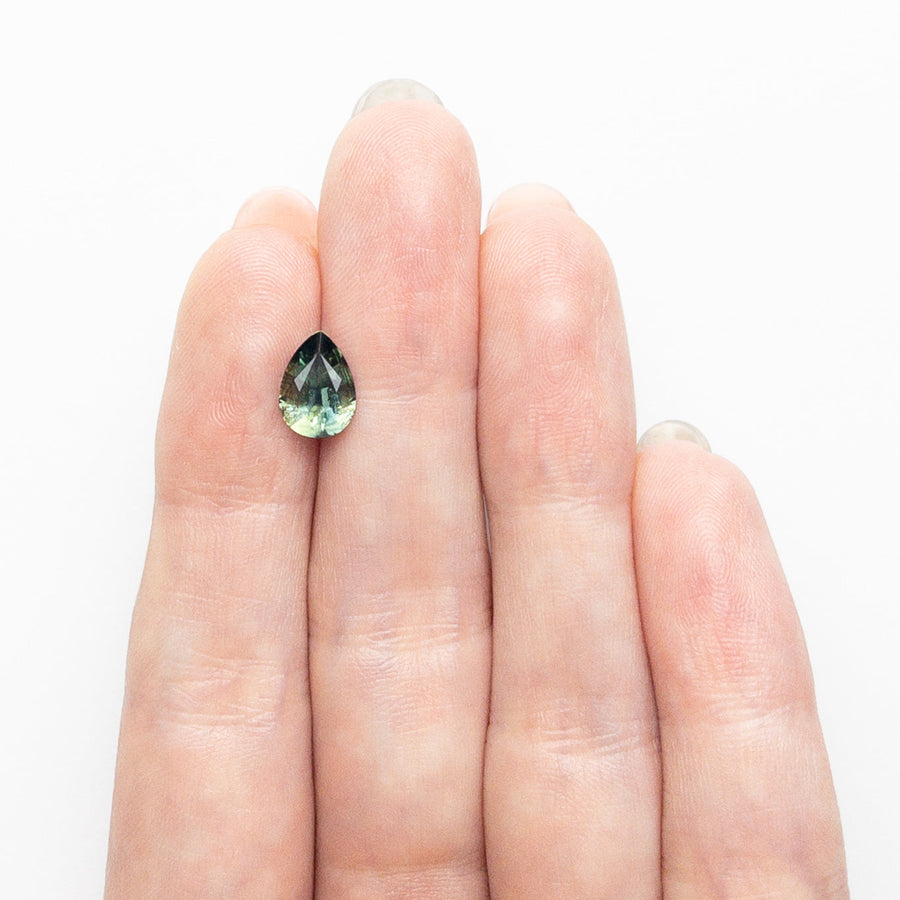 The 1.37ct 8.87x6.43x3.55mm Pear Brilliant Sapphire 26626-01 by East London jeweller Rachel Boston | Discover our collections of unique and timeless engagement rings, wedding rings, and modern fine jewellery. - Rachel Boston Jewellery