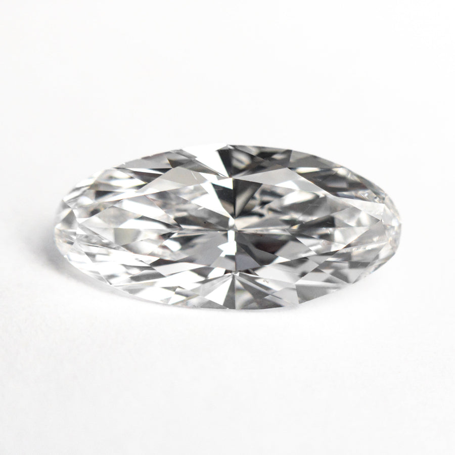 The 2.56ct 14.14x6.69x4.10mm GIA VS2 D Moval Brilliant 26663-01 by East London jeweller Rachel Boston | Discover our collections of unique and timeless engagement rings, wedding rings, and modern fine jewellery. - Rachel Boston Jewellery