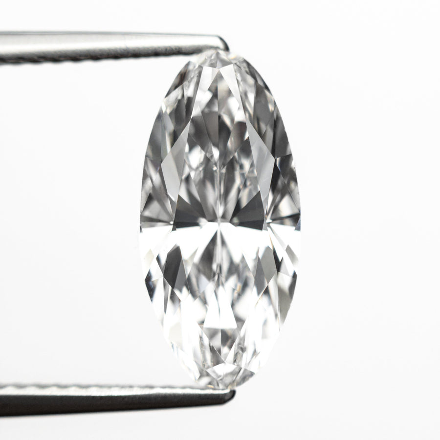 The 2.56ct 14.14x6.69x4.10mm GIA VS2 D Moval Brilliant 26663-01 by East London jeweller Rachel Boston | Discover our collections of unique and timeless engagement rings, wedding rings, and modern fine jewellery. - Rachel Boston Jewellery