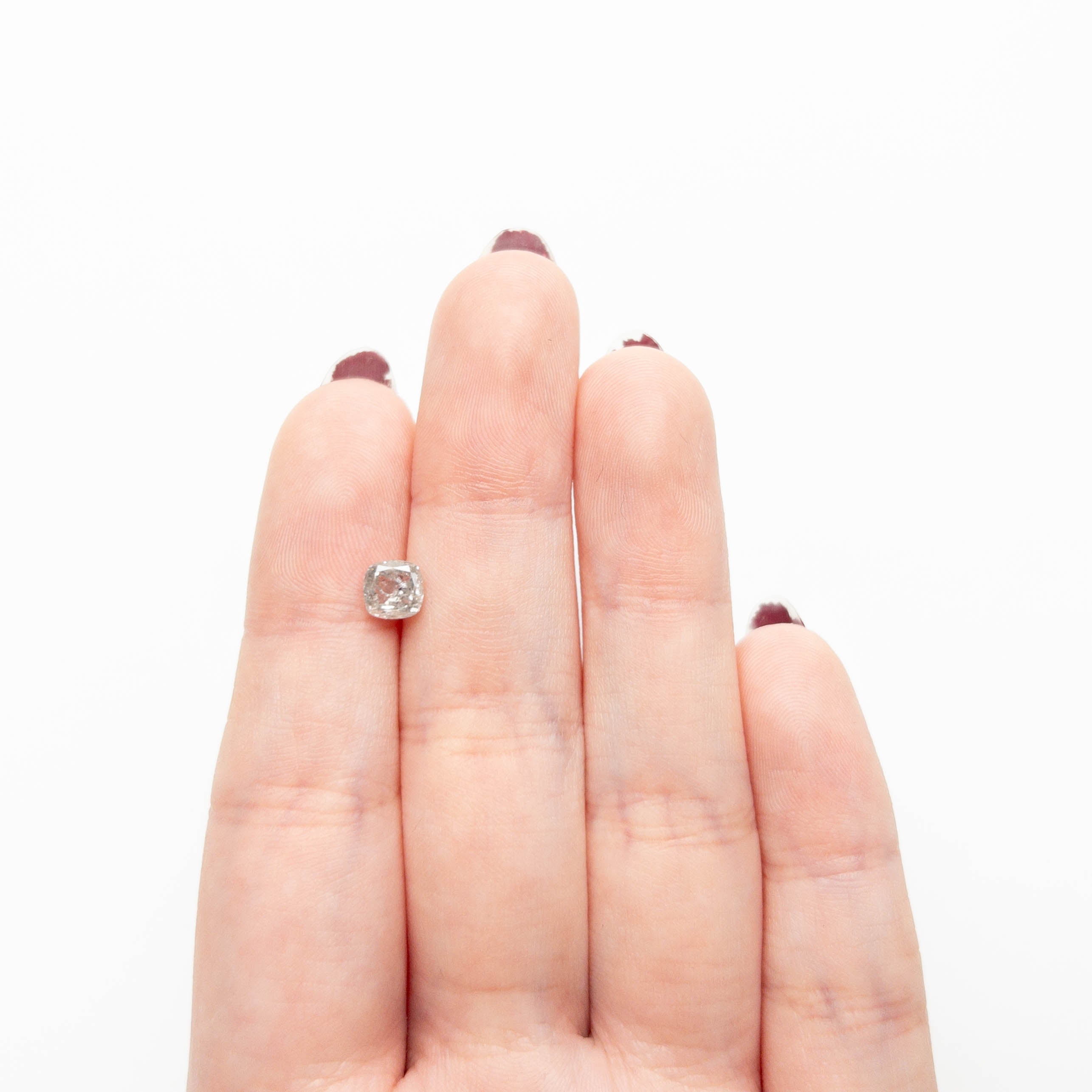 The 1.01ct 5.77x5.68x3.29mm Cushion Double Cut 26787-18 by East London jeweller Rachel Boston | Discover our collections of unique and timeless engagement rings, wedding rings, and modern fine jewellery.